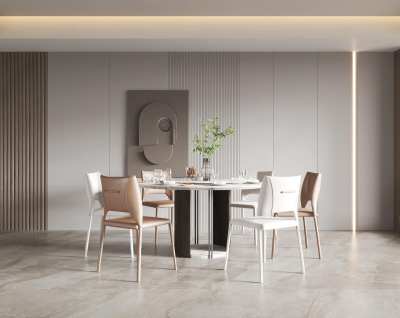 现代餐桌椅组合3D模型下载